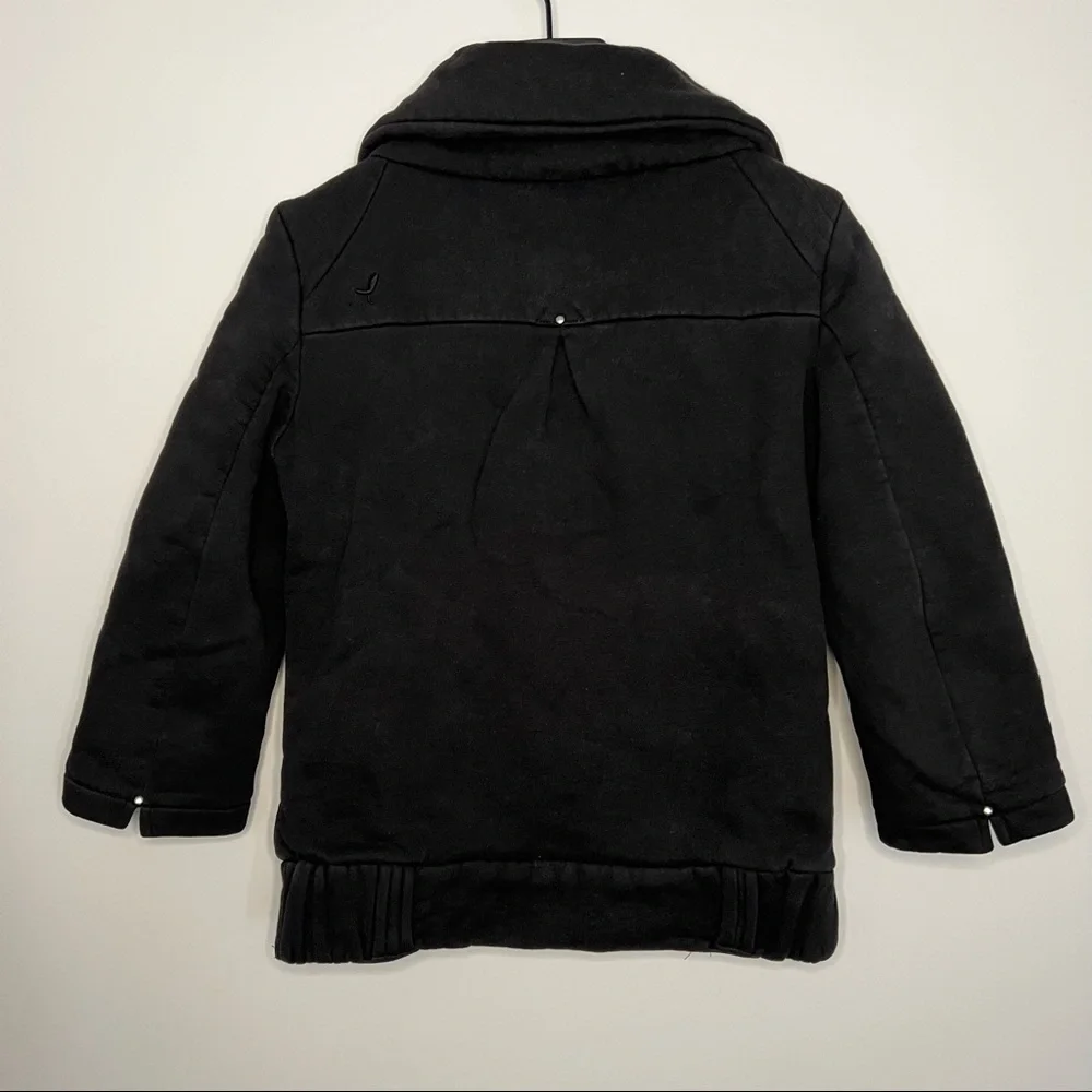 ARITZIA • Community Organic Cotton Warm Black Sweater Coat - Picture 6 of 11